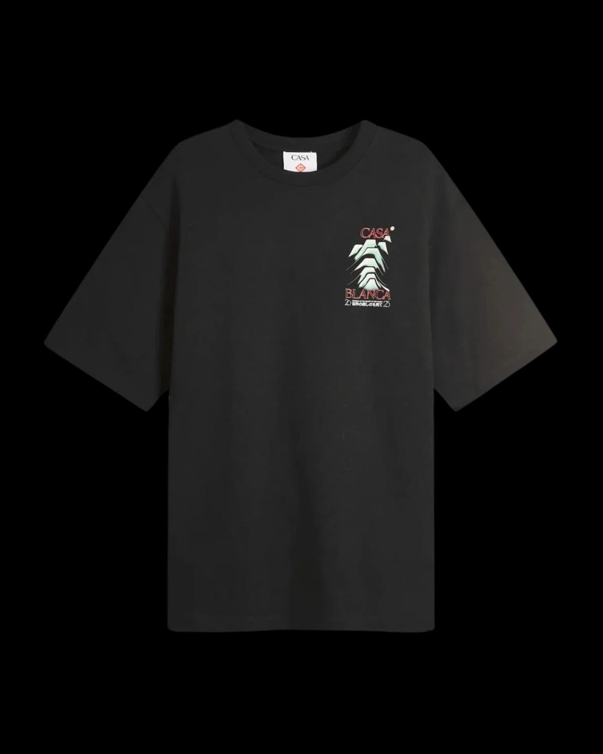 Casablanca Frosty Mountain T-Shirt Black - front view