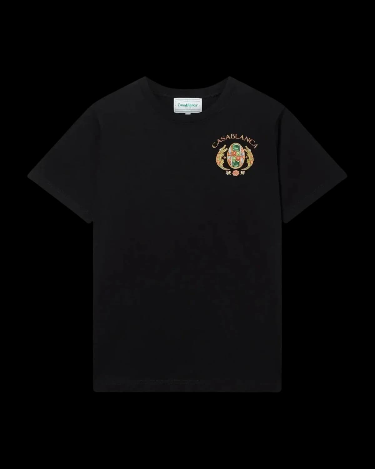 Casablanca Joyaux d’Afrique Tennis Club T-Shirt Black - front view