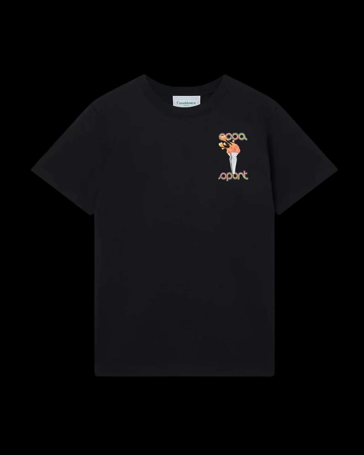 Casablanca La Flamme du Sport T-Shirt Black - front view
