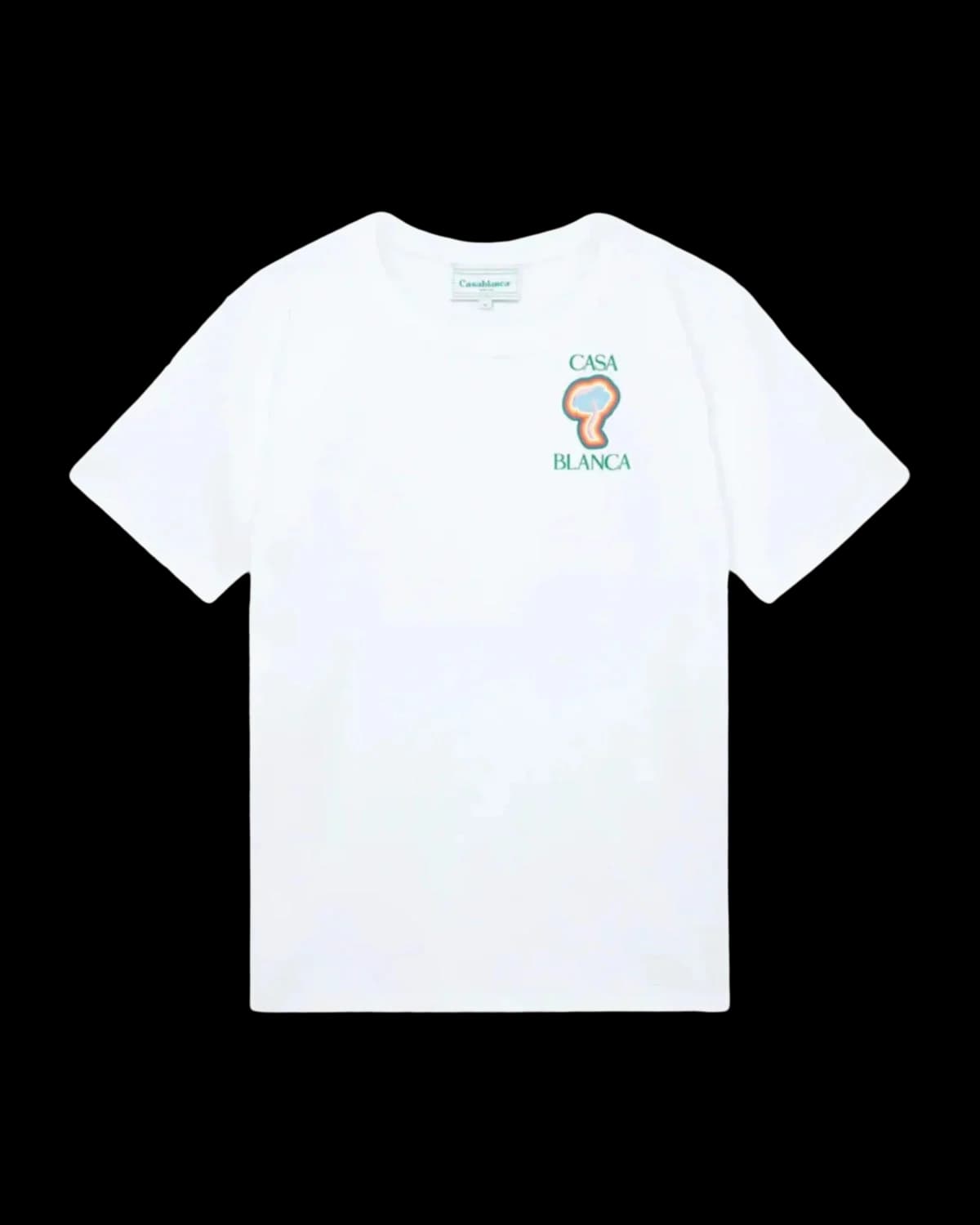 Casablanca Rainbow Mushroom T-Shirt White - front view