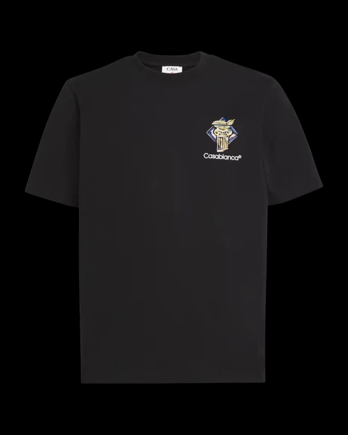 Casablanca Diamond Column T-Shirt Black - front view