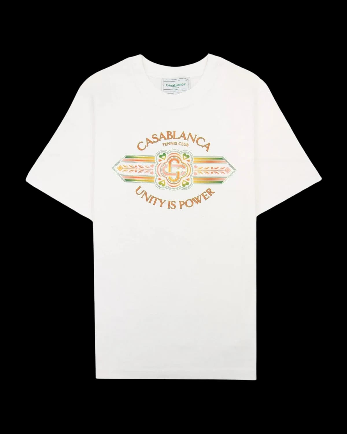 Casablanca Unity Is Power T-Shirt White - front view