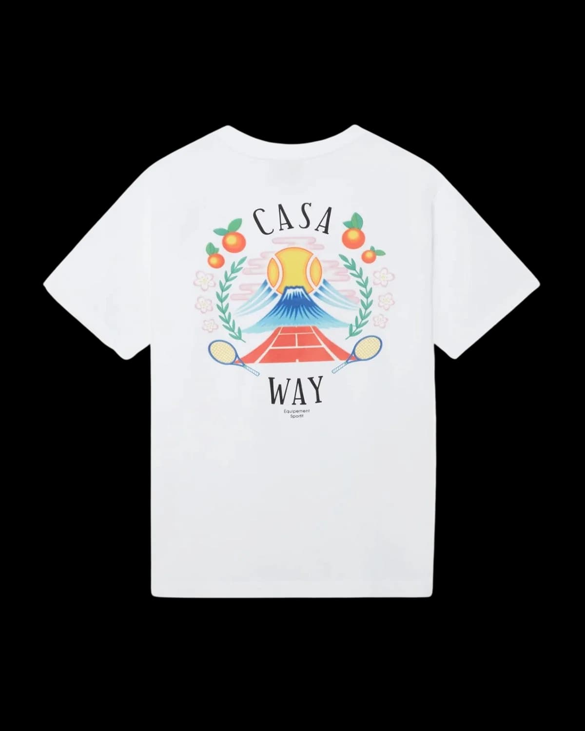 Casablanca Casa Way Mountain T-Shirt White - back print