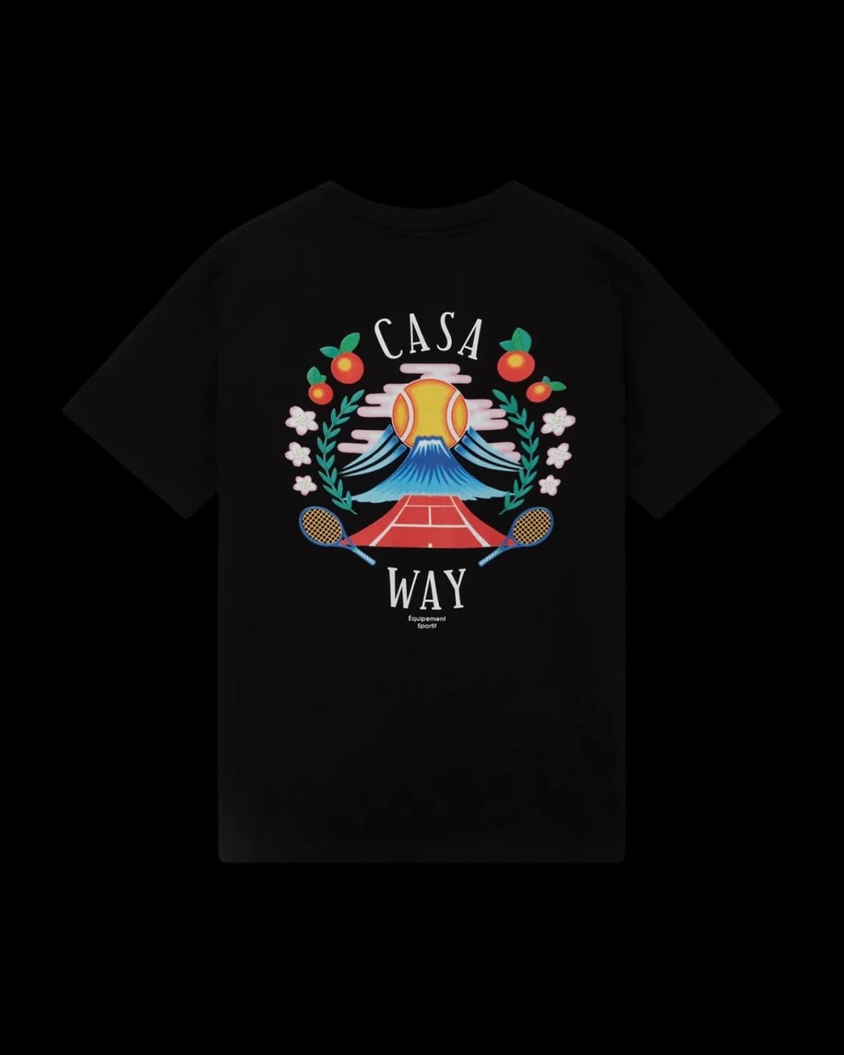 Casablanca Casa Way Mountain T-Shirt Black - back print