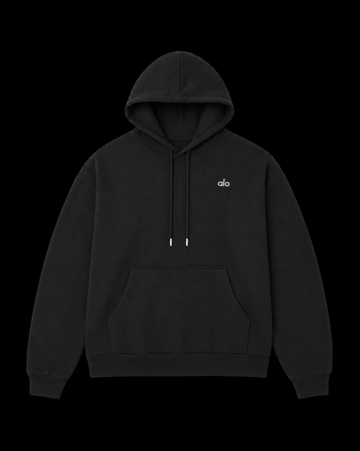Alo Accolade Hoodie in Black - Front view