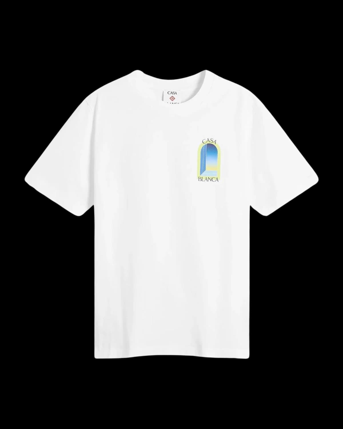 Casablanca Arches T-Shirt White/Lime - front view