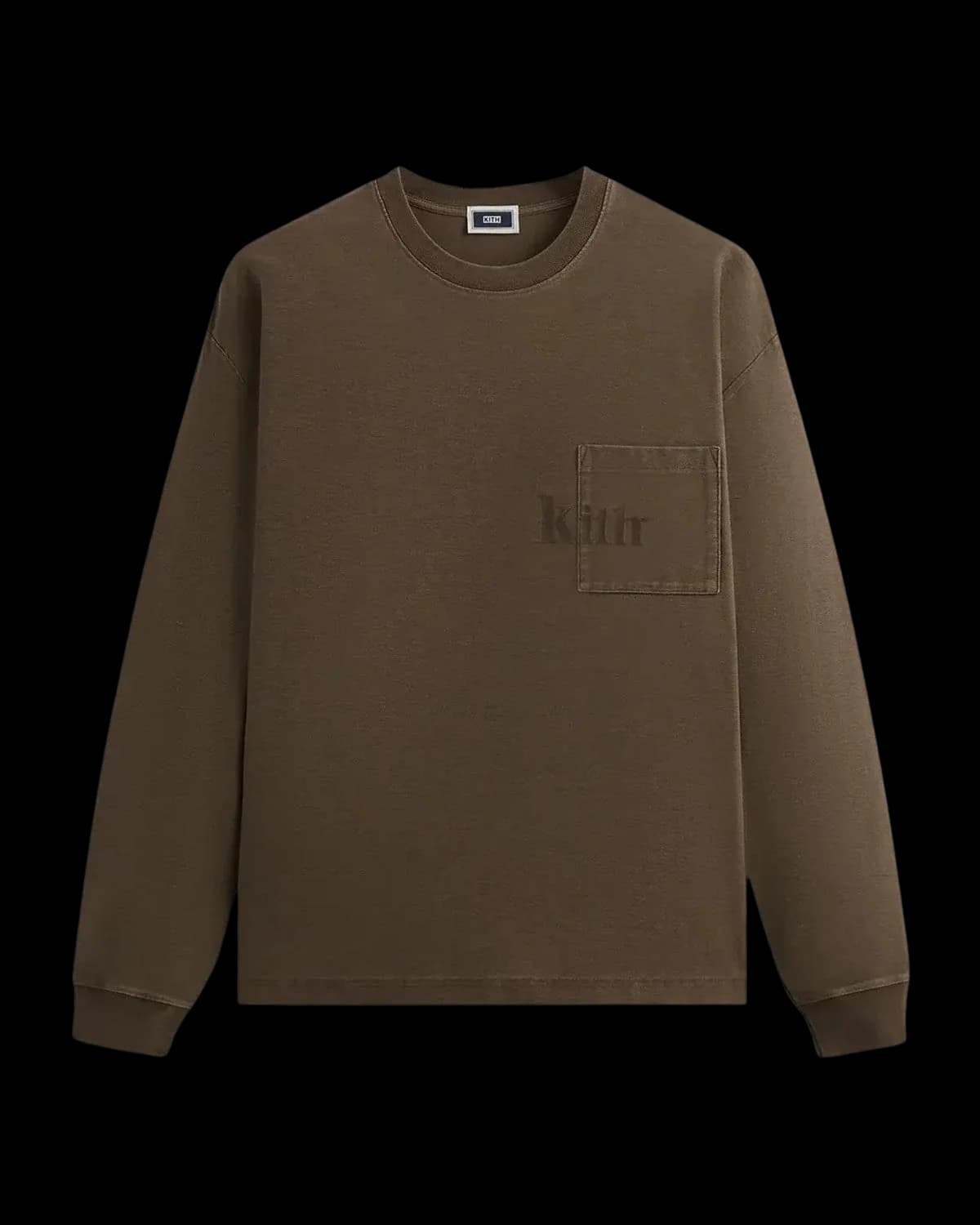 Kith Long-Sleeve Quinn Pocket T-Shirt Marl - front view
