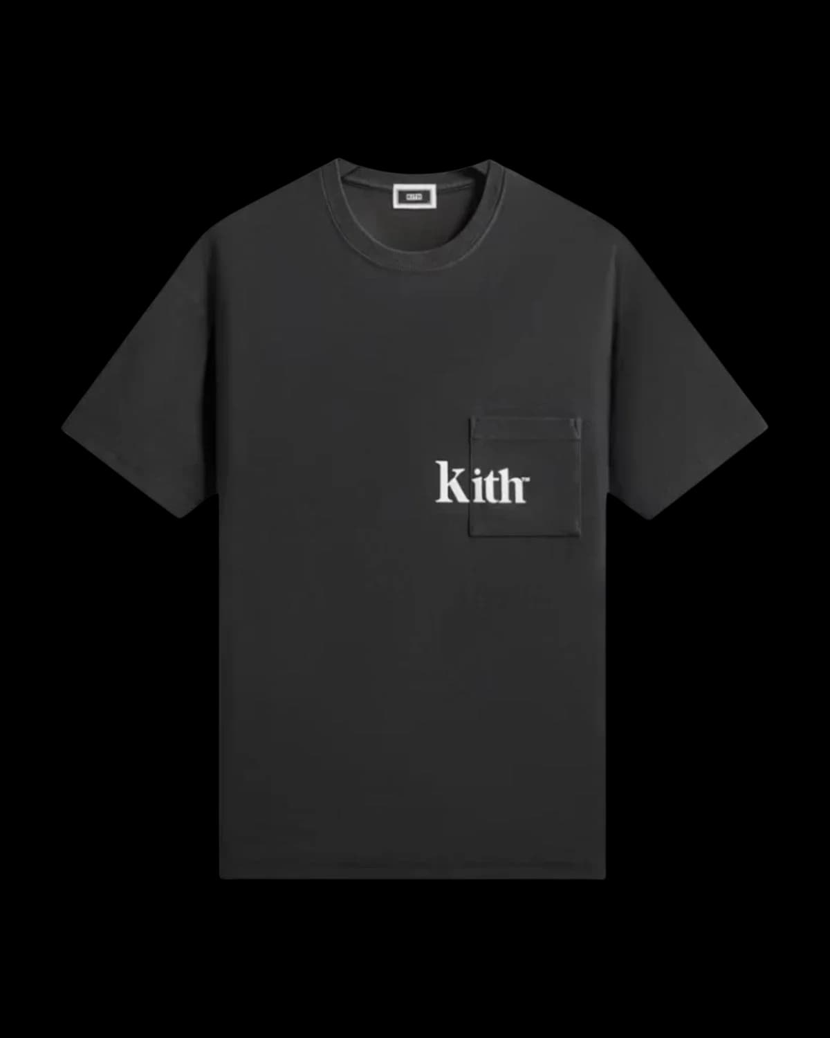 Kith Quinn Pocket T-Shirt Black - front view