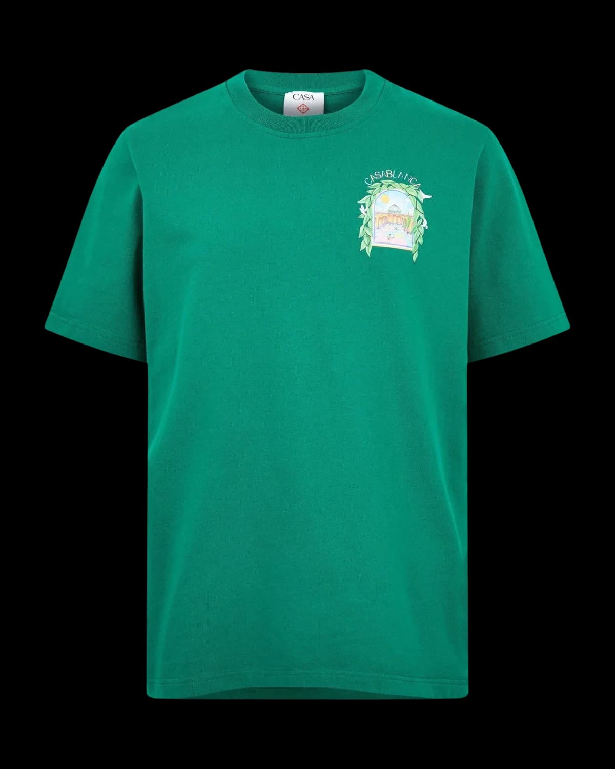 Casablanca L’Arche de Tennis T-Shirt Green - front view