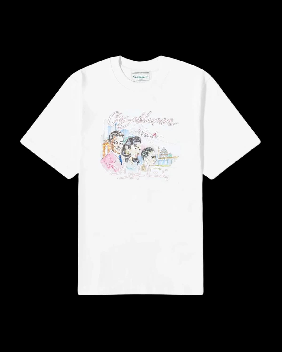 Casablanca La Liaison T-Shirt White - front view