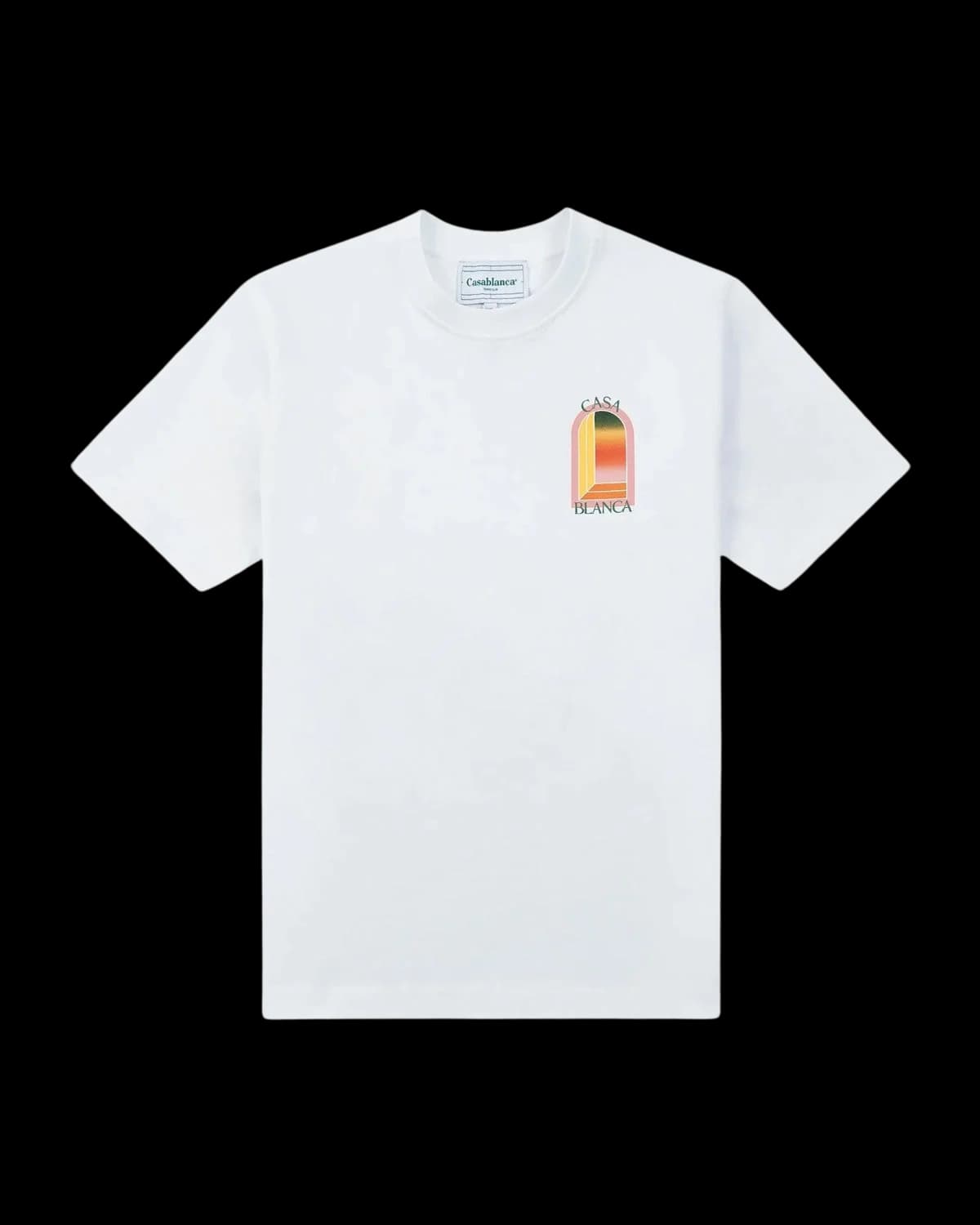 Casablanca Gradient Arch Logo T-Shirt White - front view
