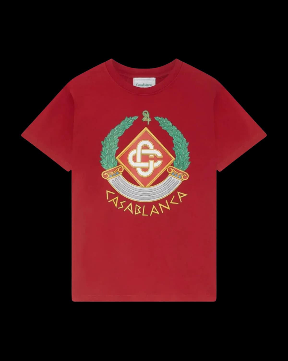 Casablanca Casa Crest T-Shirt Red - front view