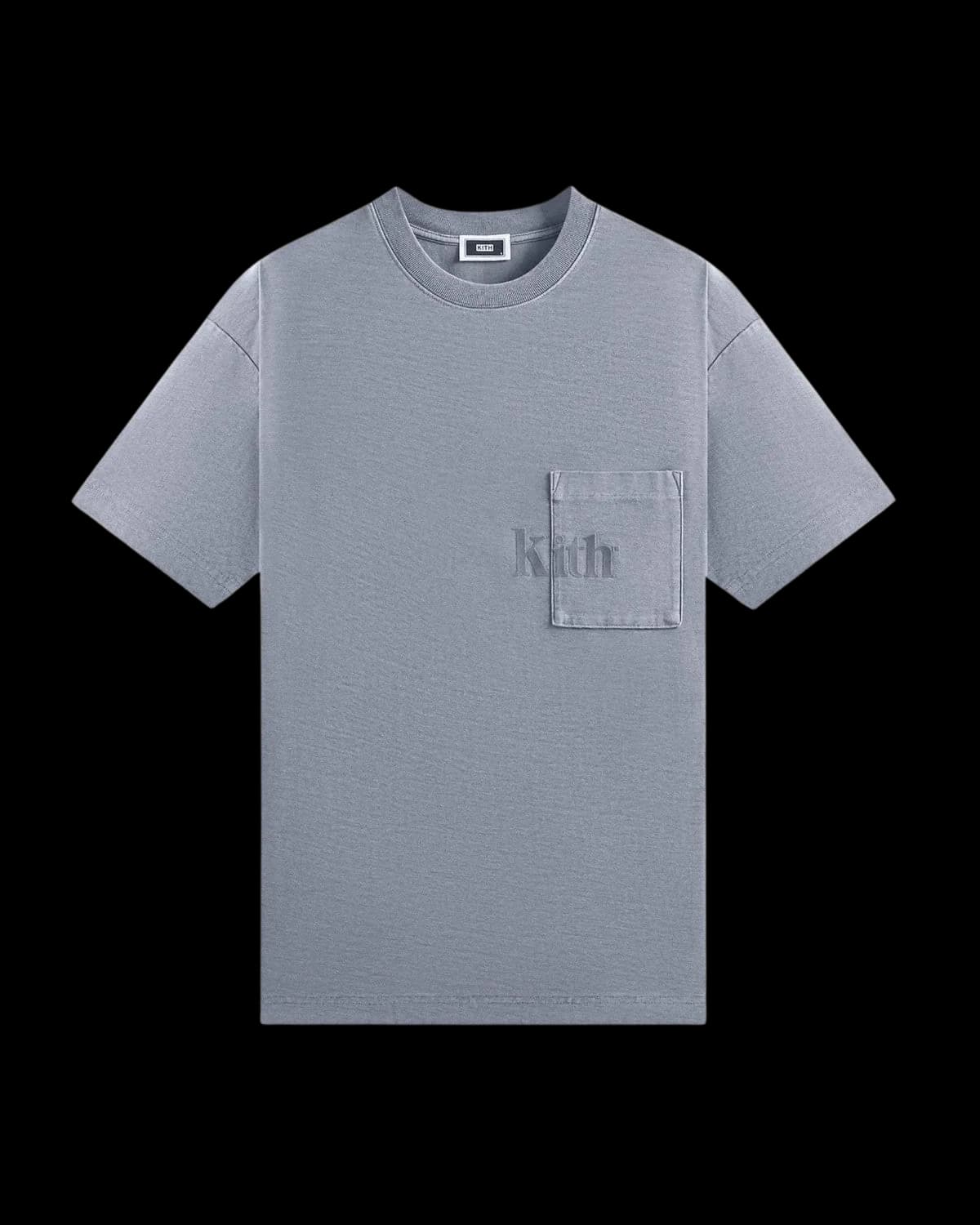 Kith Quinn Pocket T-Shirt Light Indigo - front view