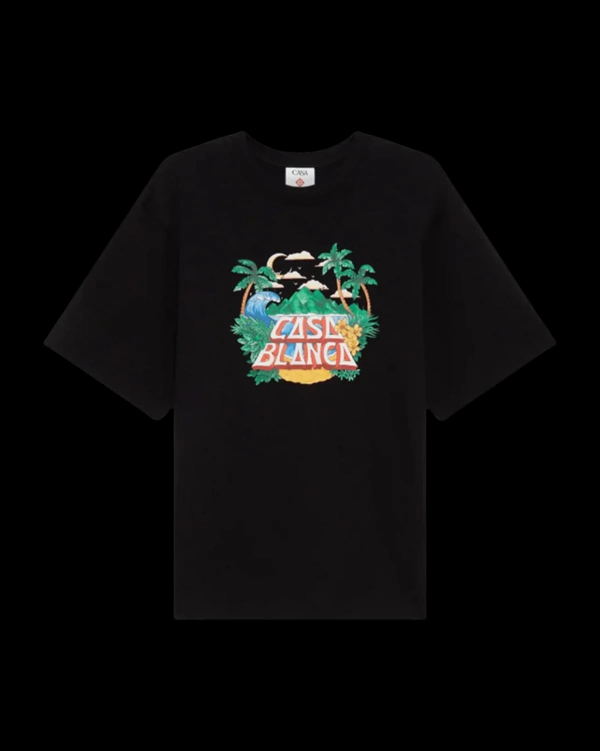Casablanca Beach Wave T-Shirt Black - front view