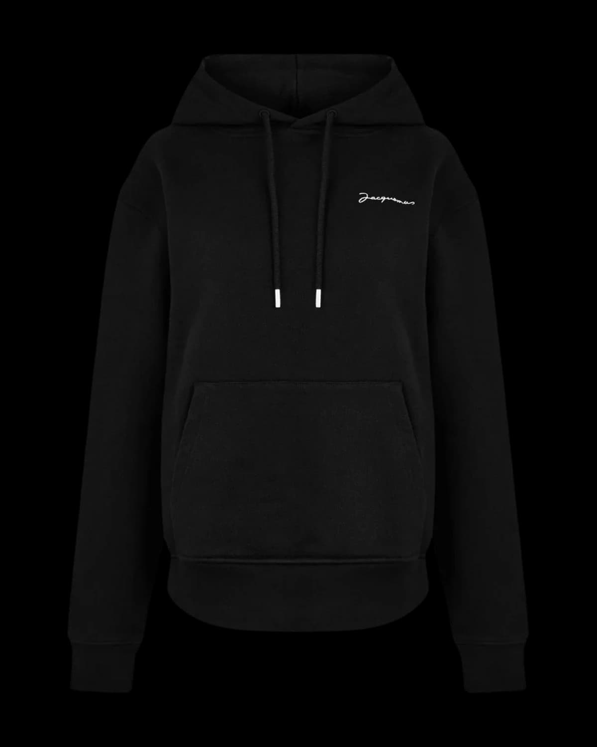 Jacquemus Le Sweatshirt Brodé Hoodie Black - front view