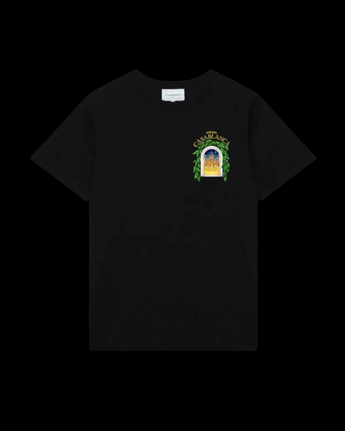 Casablanca Avenida T-Shirt Black - front view