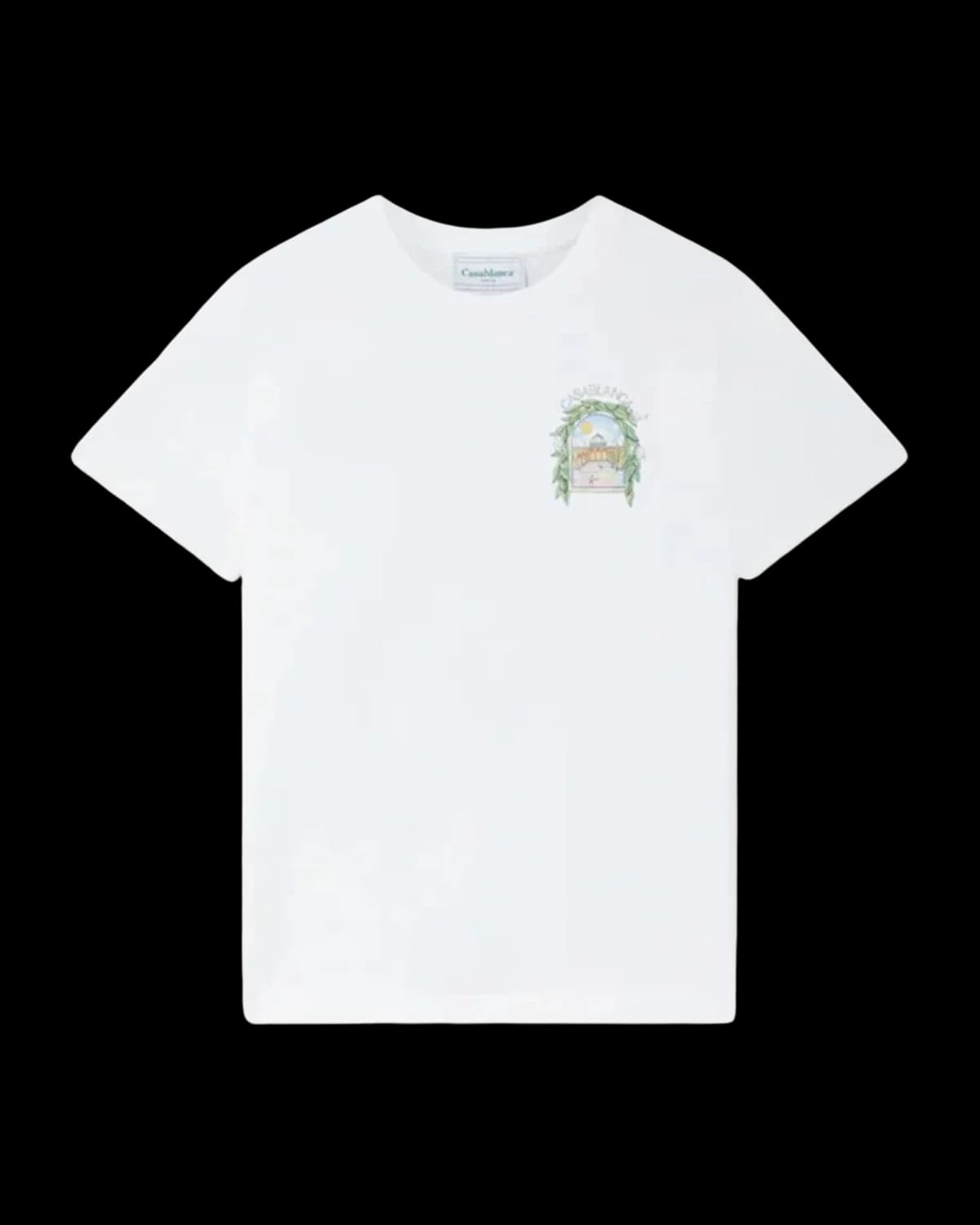 Casablanca L’Arche de Tennis T-Shirt White - front view
