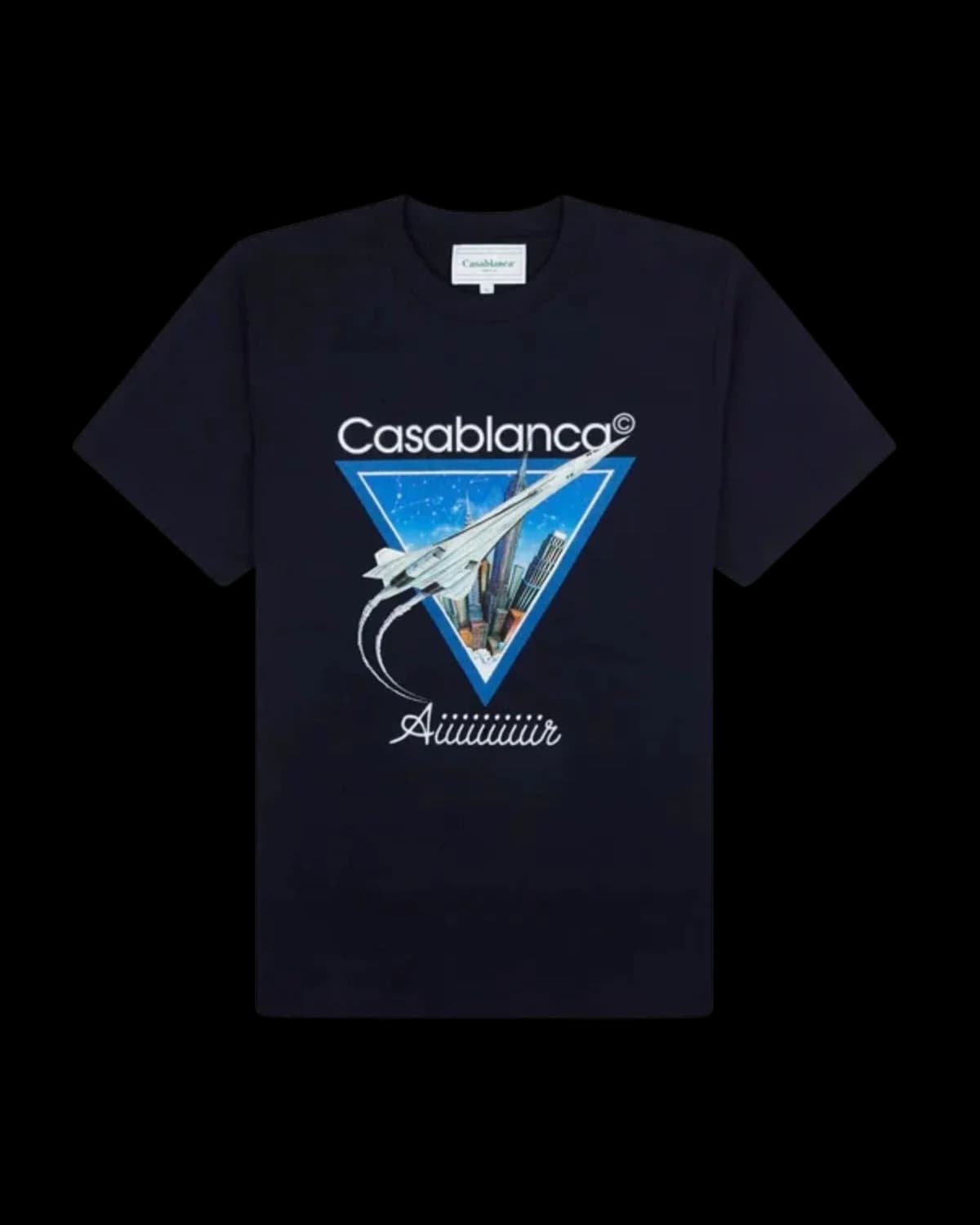 Casablanca Aiiiiiir T-Shirt Navy - front view