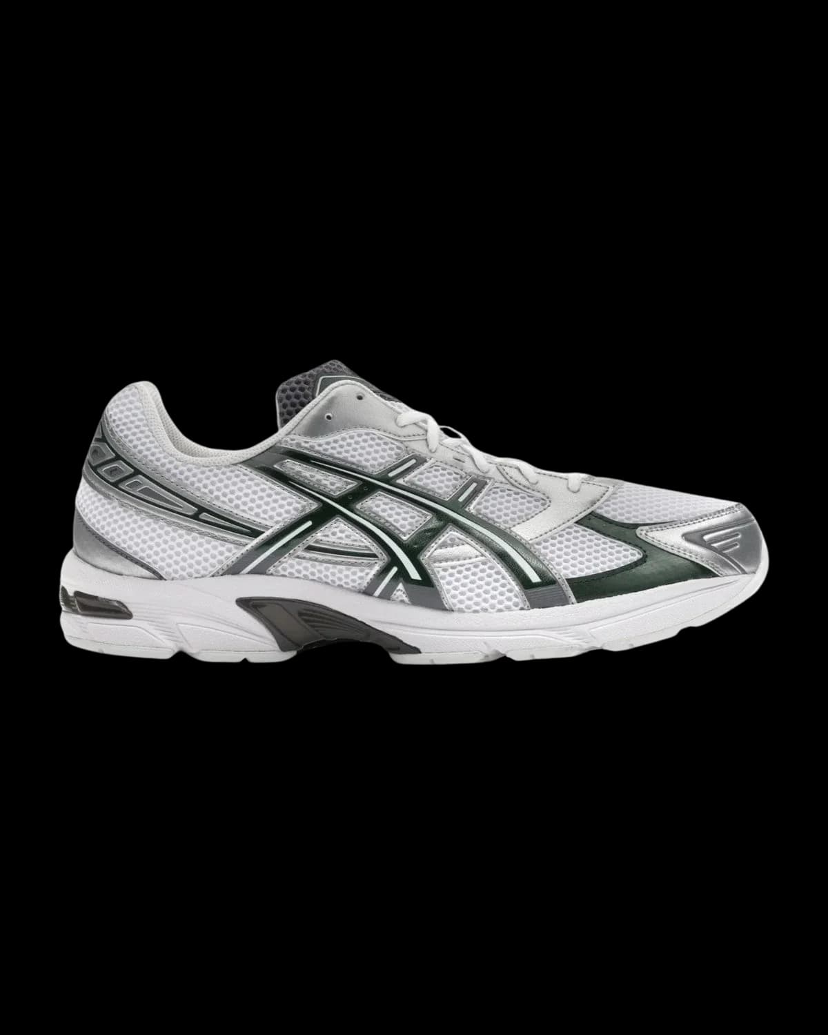 ASICS GEL-1130 White / Forest Night Trainers - outer side view