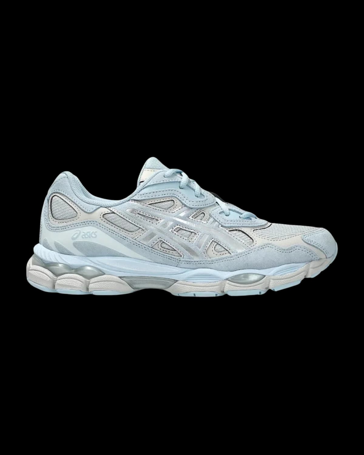 ASICS GEL-NYC Storm Cloud / Pure Silver Trainers - outer side view