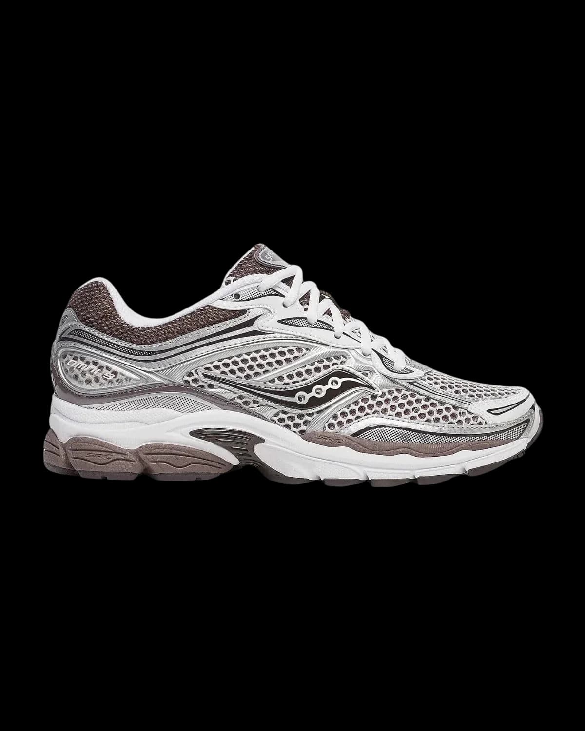 Saucony ProGrid Omni 9 OG White / Brown Trainers - outer side view