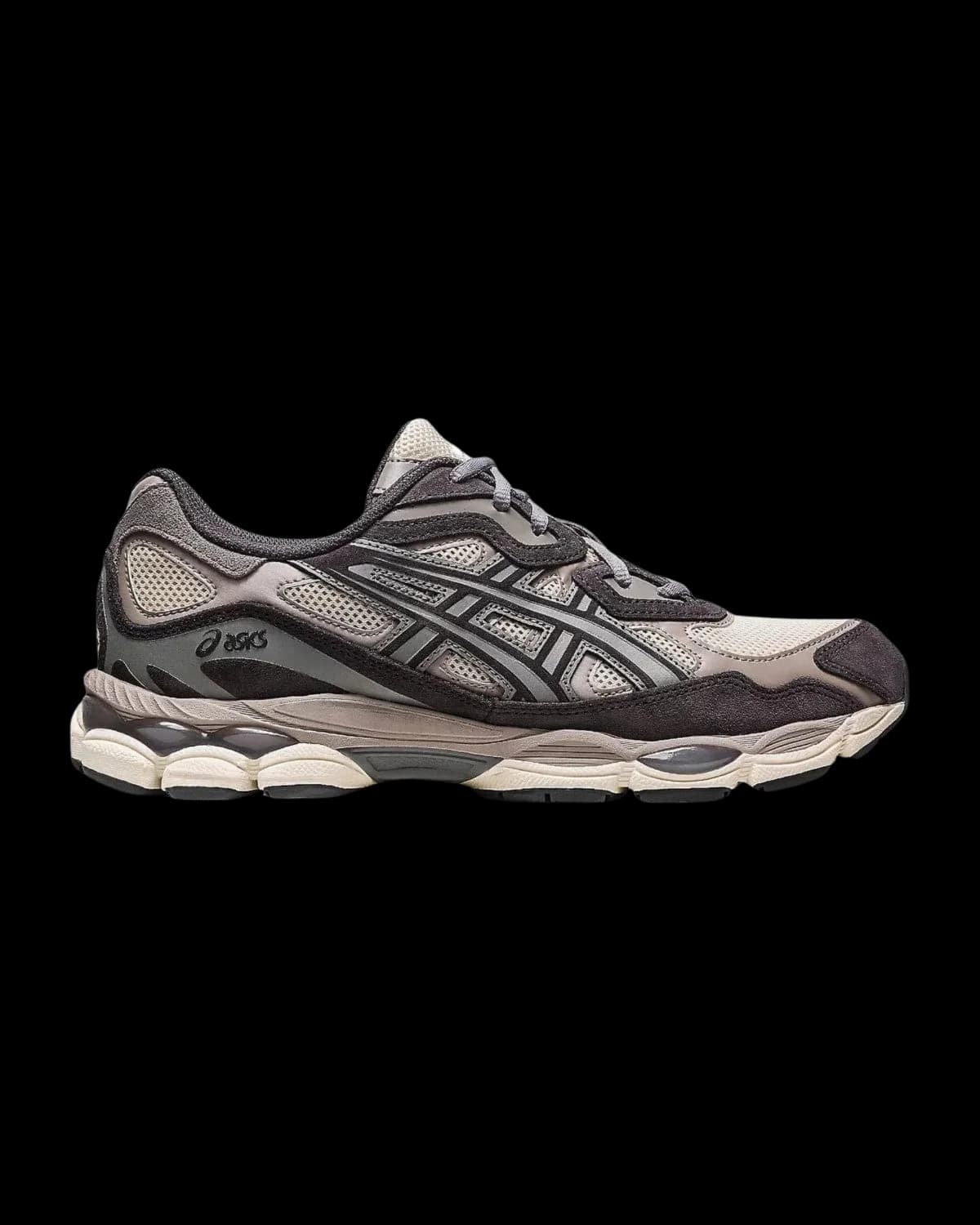 ASICS GEL-NYC Oatmeal / Obsidian Grey Trainers - outer side view