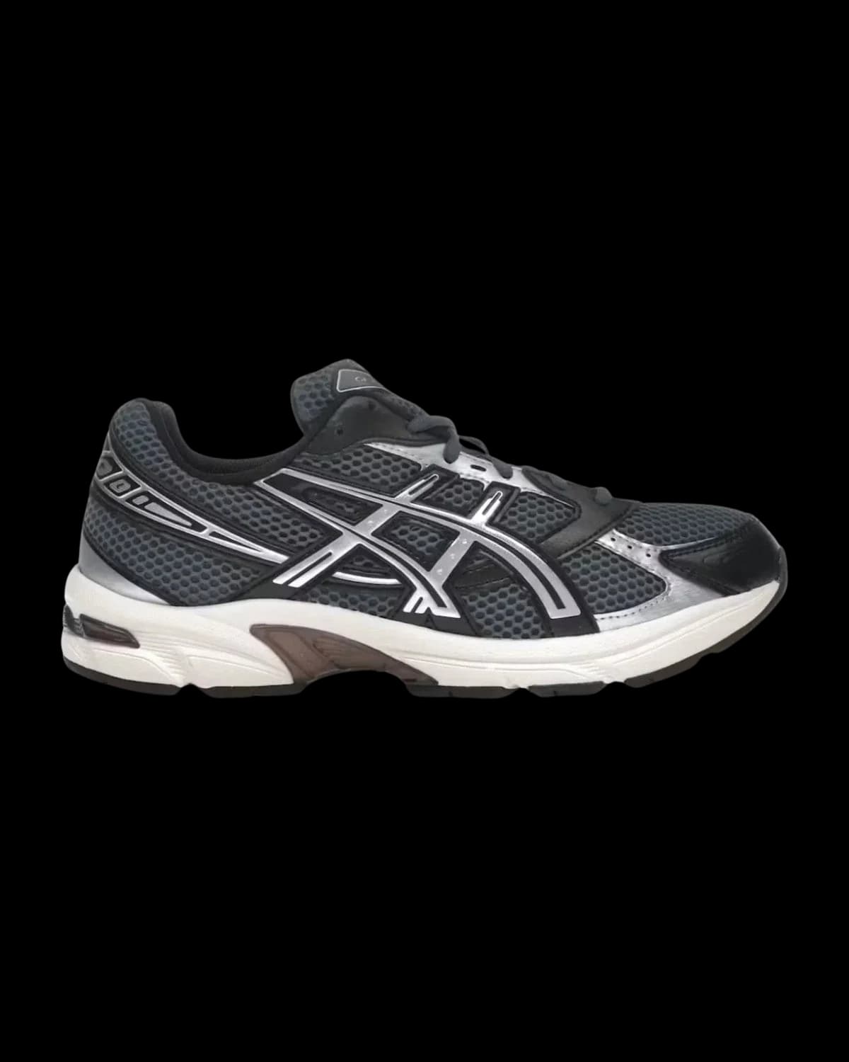 ASICS GEL-1130 Steel Grey / Black Trainers - outer side view