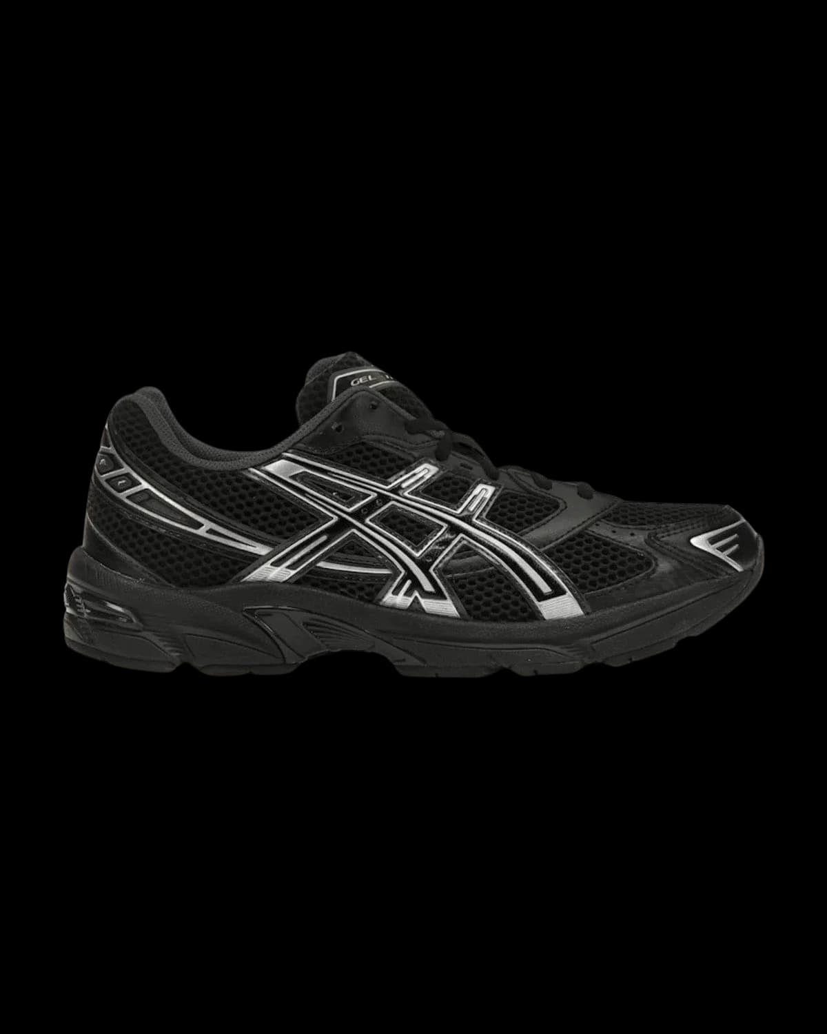 ASICS GEL-1130 Black / Pure Silver Trainers - outer side view