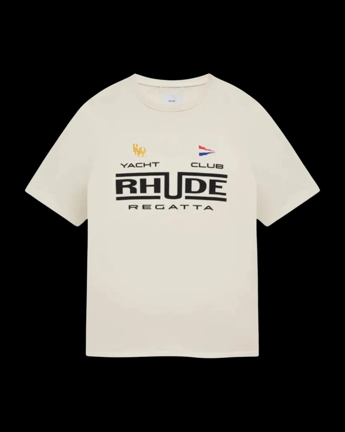 Rhude Regatta Club T-Shirt Cream - front view