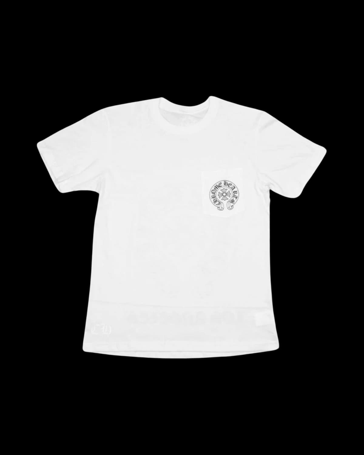 Chrome Hearts Horseshoe Pocket T-Shirt White - front view