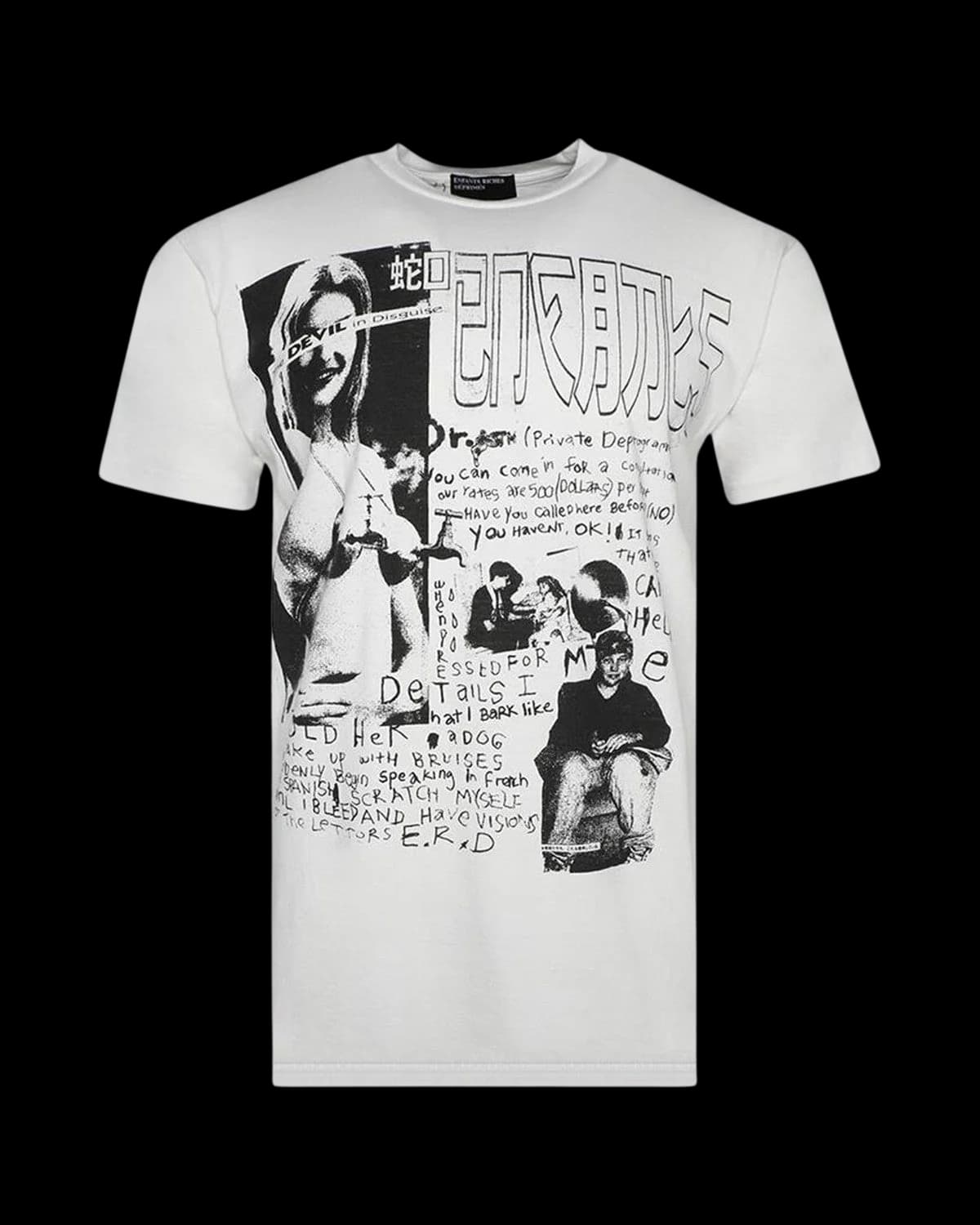Enfants Riches Déprimés Devil in Disguise T-Shirt Faded White - front view