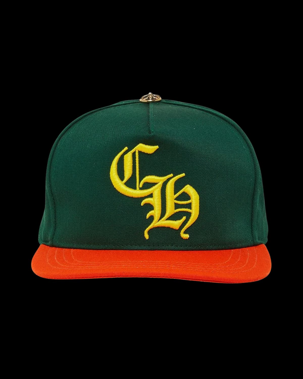 Chrome Hearts Miami CH Baseball Cap Green/Orange - front view