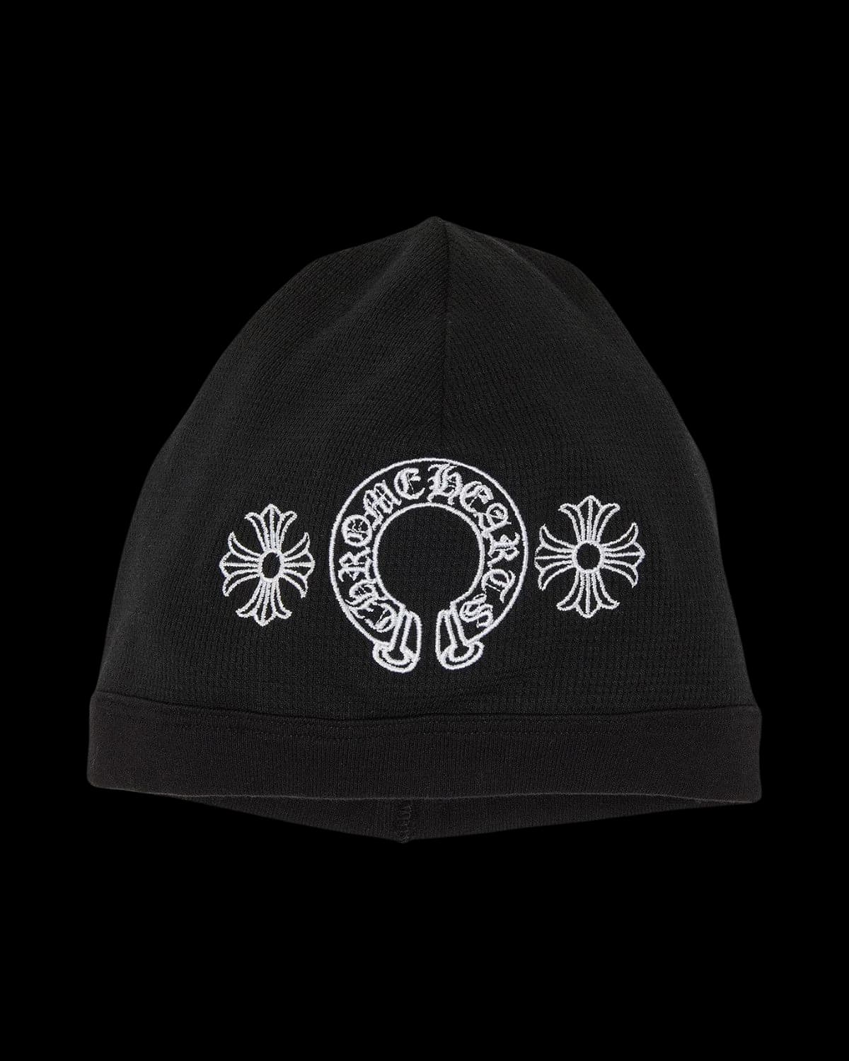 Chrome Hearts Biker Thermal Horseshoe Beanie Black - front view