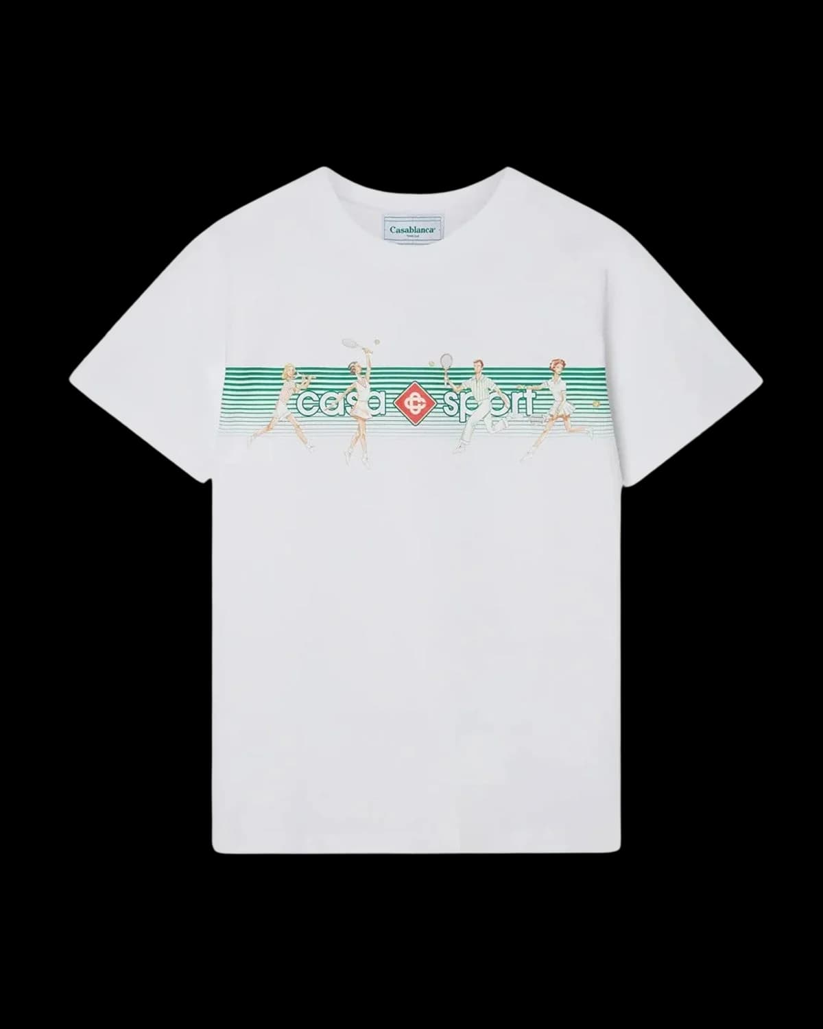 Casablanca Playful Stripes T-Shirt White - front view