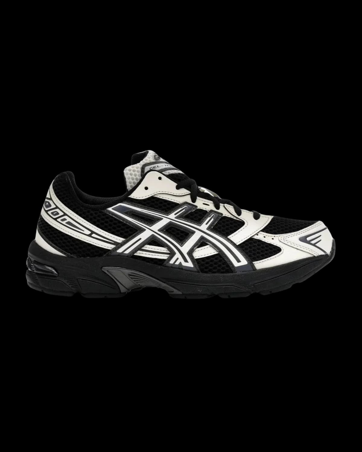 ASICS GEL-1130 Black / Cream Trainers - outer side view
